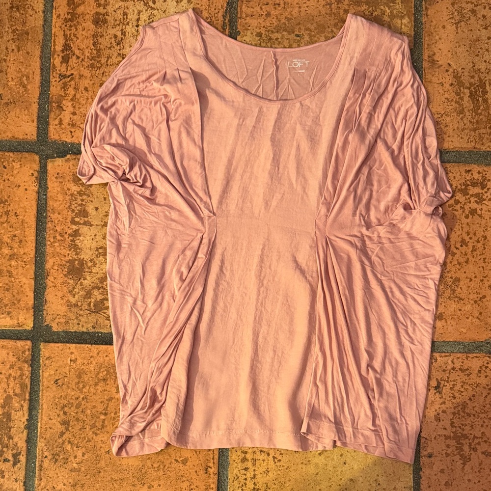 LOFT Dusty Pink Dolman Short Sleeve Top
